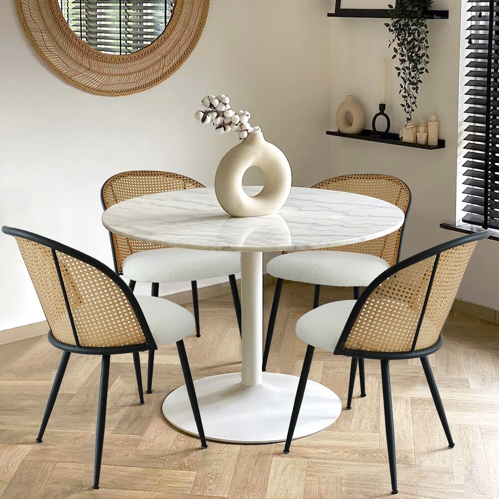 Cassia B22 – Modern Chair with Rattan Backrest - Image 3