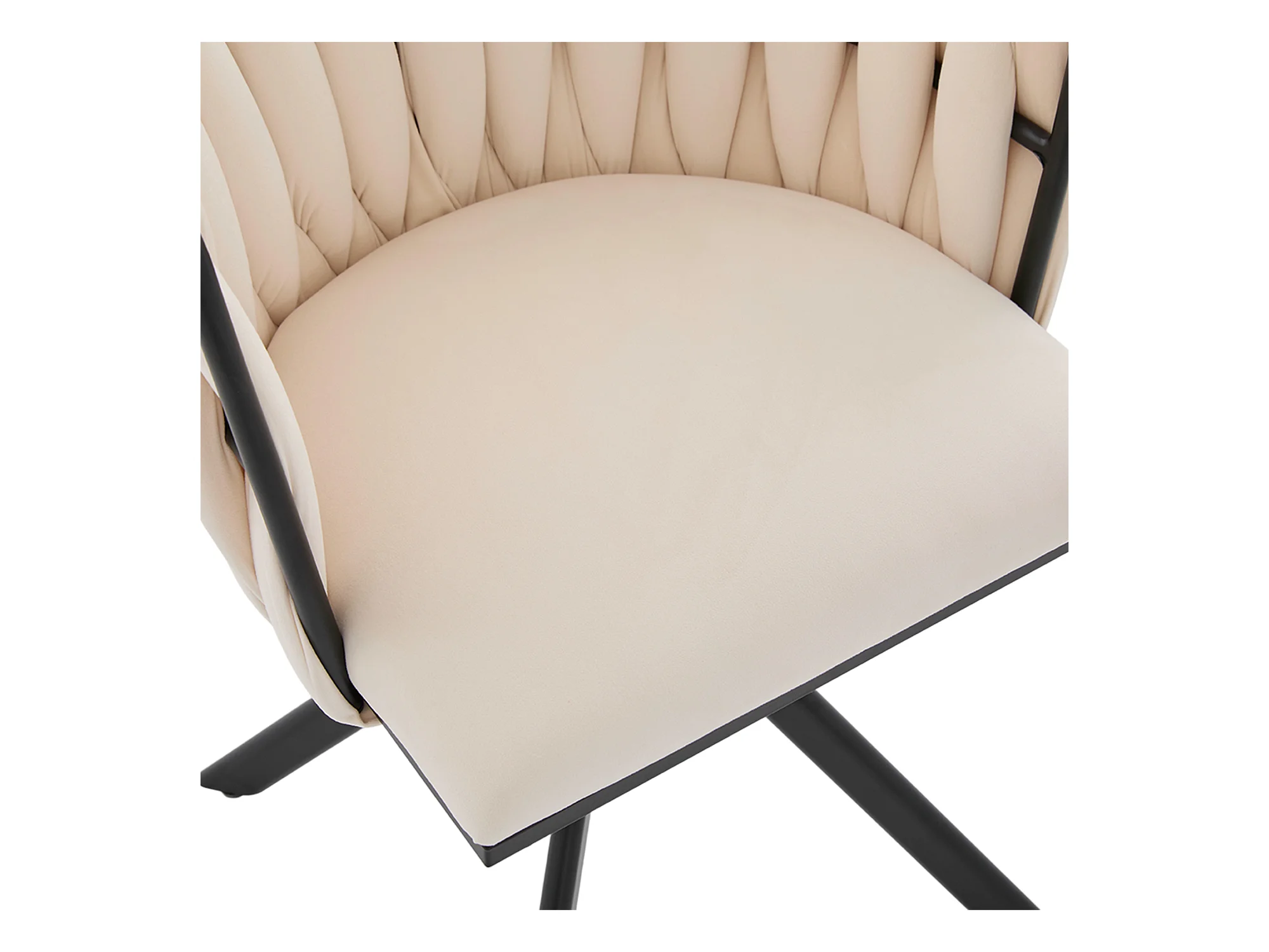 Kungsbacka Beige – 180° Swivel Dining Chair in Luxurious Velvet – Image 7