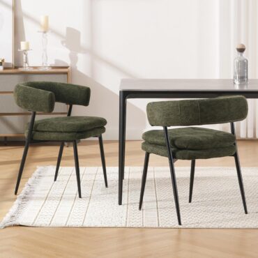 Chaise de salle à manger Djursholm verte - 2 pièces