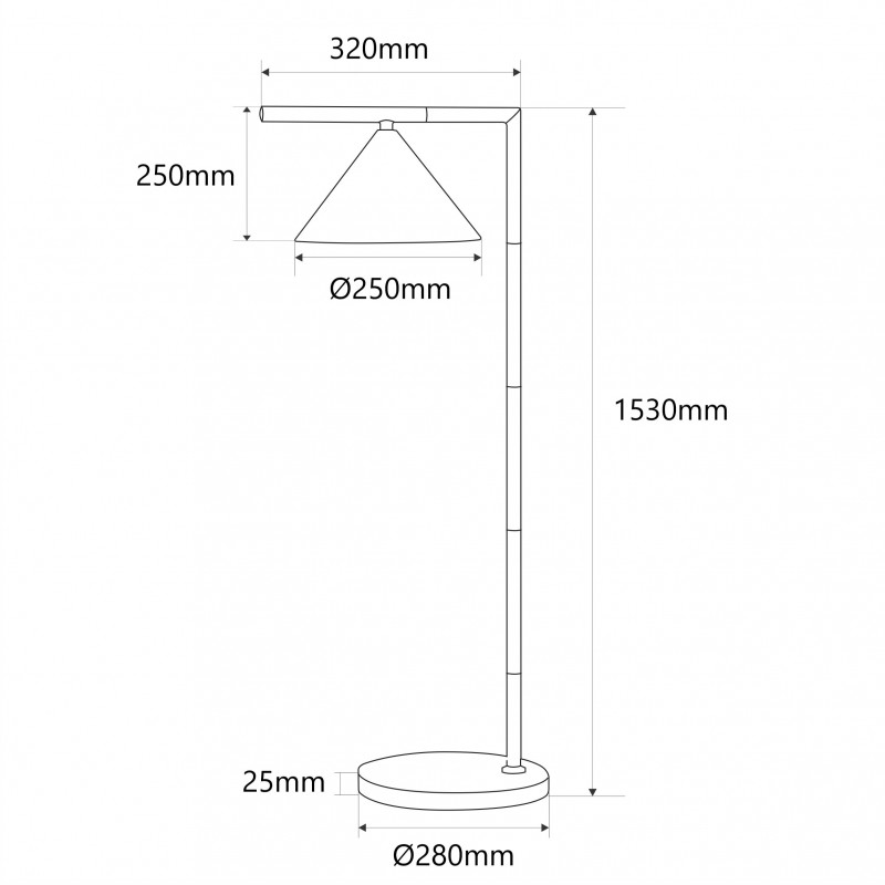 Ålesund Floor Lamp – Marble Base with Gold Finish – Image 6