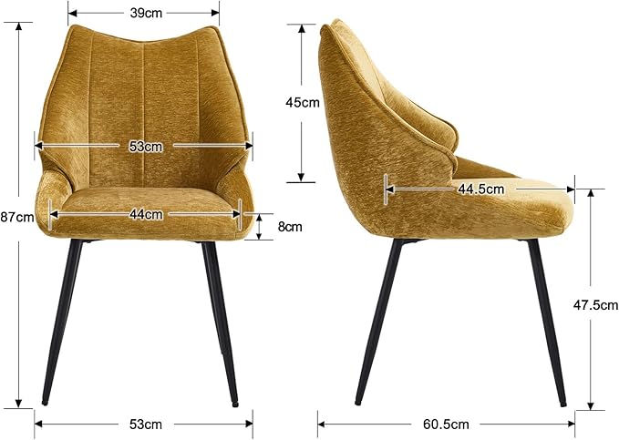 Skanör Mustard Dining Chair – Image 4
