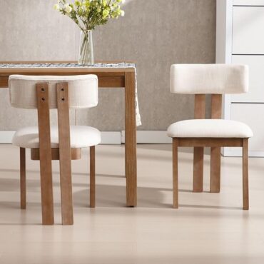 Umeå - Chaise de salle à manger scandinave en bois massif - Lot de 2