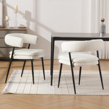 Chaise de salle à manger Djursholm blanche - 2 pièces