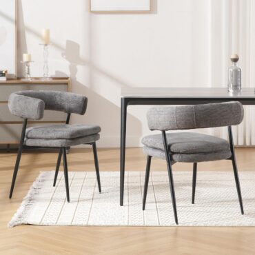 Chaise de salle à manger Djursholm grise - 2 pièces
