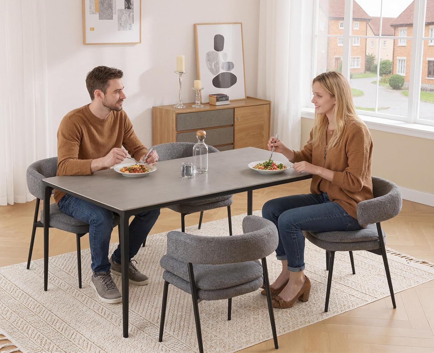 Djursholm Grey Dining Chair – 2 Pack – Image 3