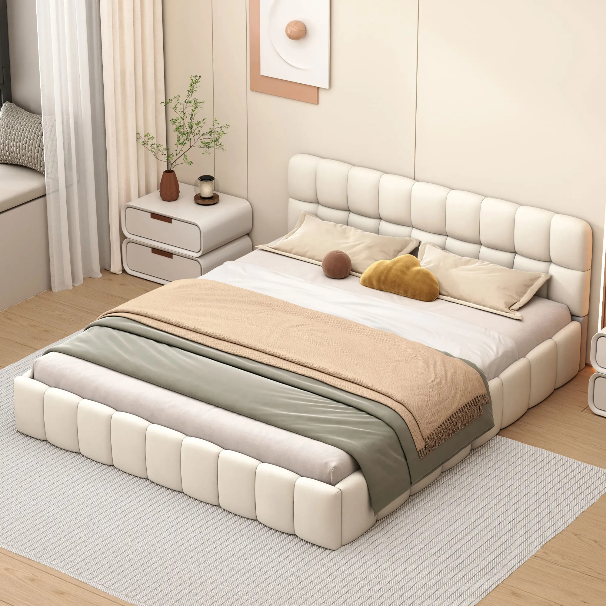 Holmestrand 140×200 cm Bed in Beige – Image 3