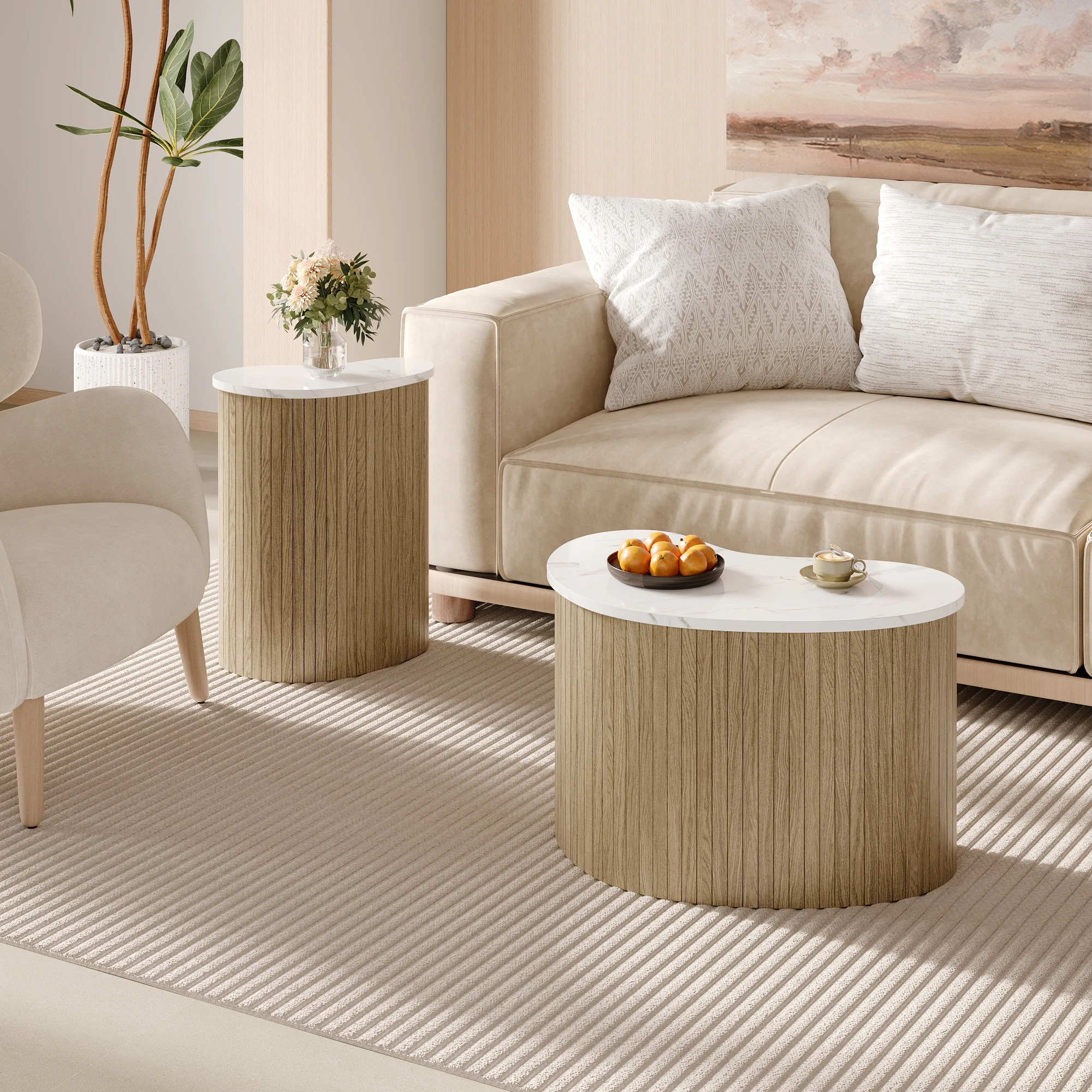 Sipora Coffee Table Set – Scandinavian Design – Image 3