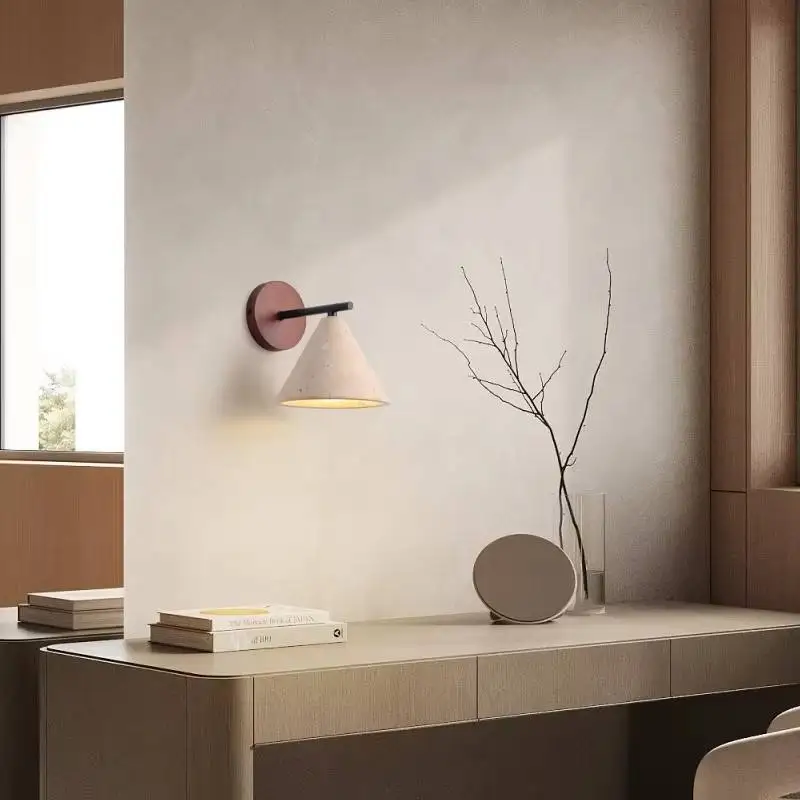 Leksvik – Vintage Travertine Wall Lamp – Image 5