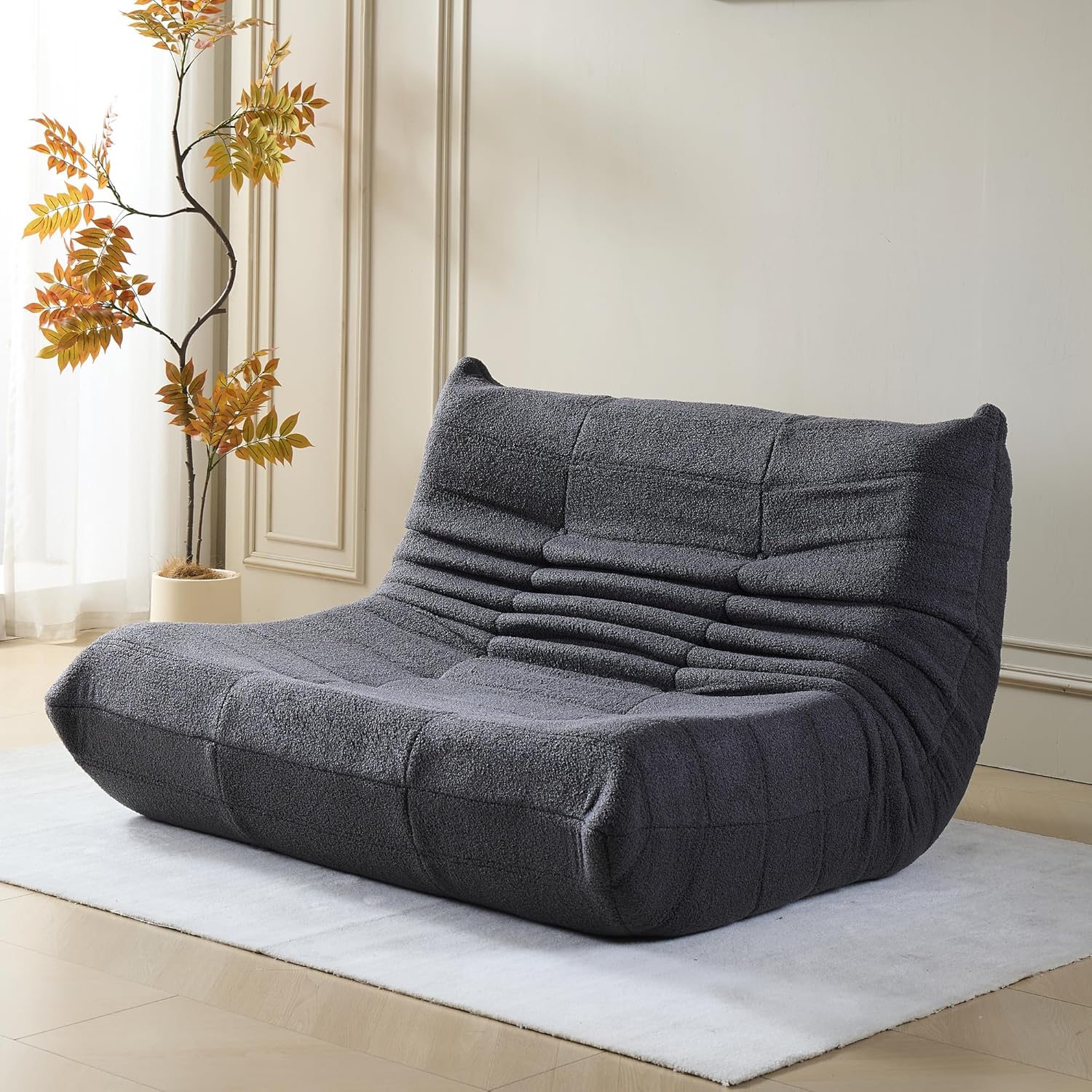 Stavanger 2-Seater Sofa – Grey Bouclé, Scandinavian Comfort – Image 2