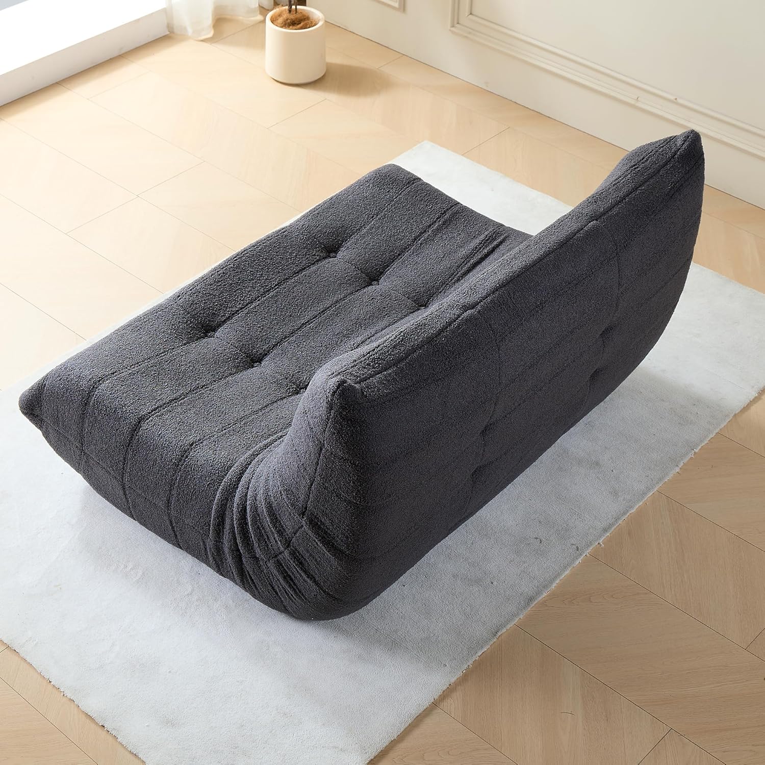Stavanger 2-Seater Sofa – Grey Bouclé, Scandinavian Comfort – Image 3